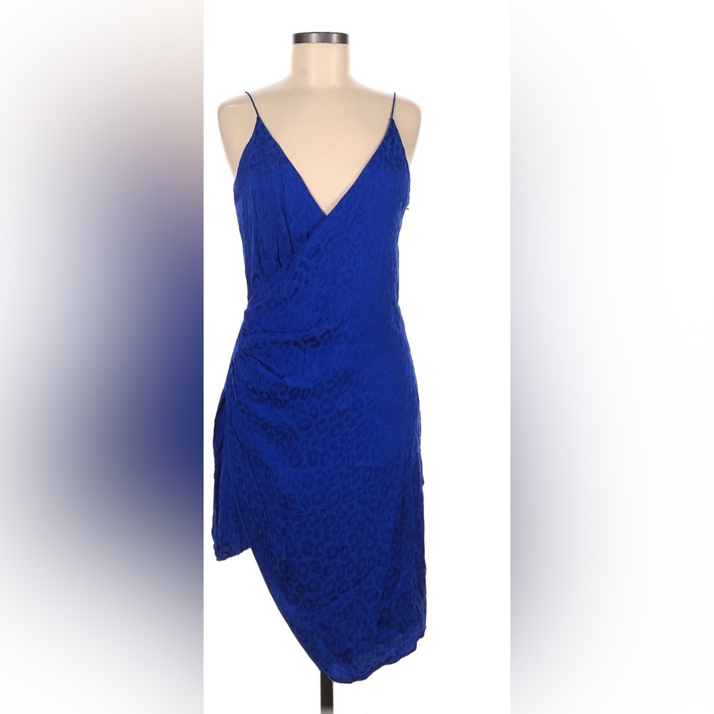 Blue Cheetah Cocktail Dress